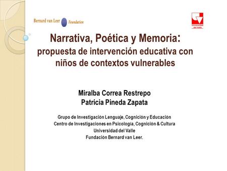 Miralba Correa Restrepo Patricia Pineda Zapata