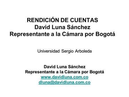 Representante a la Cámara por Bogotá