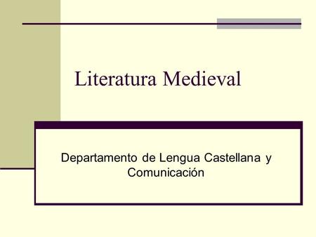 Departamento de Lengua Castellana y Comunicación