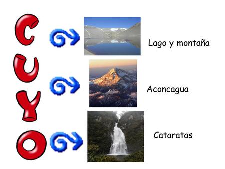 Aconcagua Lago y montaña Cataratas. La Tierra América.