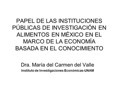 Instituto de Investigaciones Económicas-UNAM