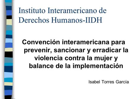 Instituto Interamericano de Derechos Humanos-IIDH