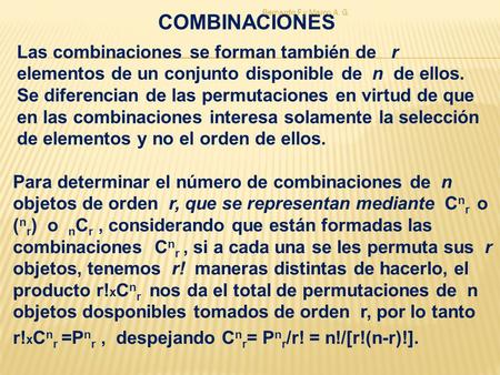 COMBINACIONES Bernardo F y Marco A. G.