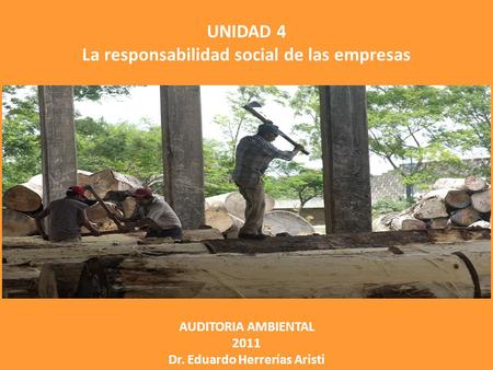 La responsabilidad social de las empresas Dr. Eduardo Herrerías Aristi