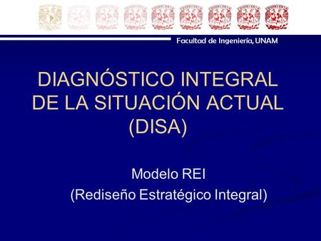 DIAGNÓSTICO INTEGRAL DE LA SITUACIÓN ACTUAL (DISA)