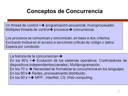 Conceptos de Concurrencia