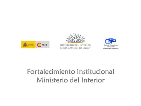 Fortalecimiento Institucional Ministerio del Interior.