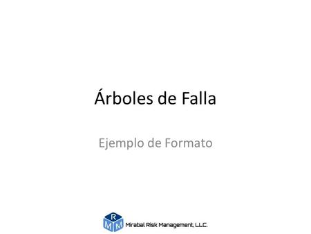 Árboles de Falla Ejemplo de Formato.