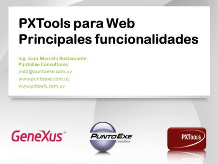 PXTools para Web Principales funcionalidades