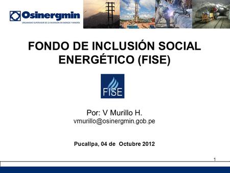 FONDO DE INCLUSIÓN SOCIAL ENERGÉTICO (FISE) Por: V Murillo H