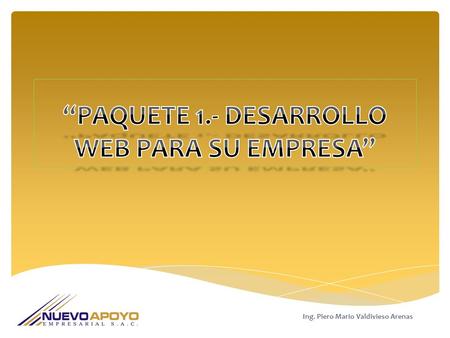 “PAQUETE 1.- DESARROLLO WEB PARA SU EMPRESA”