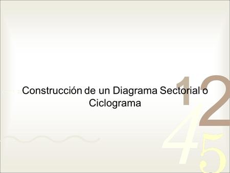 Construcción de un Diagrama Sectorial o Ciclograma