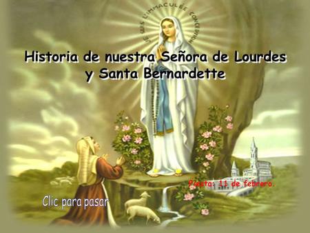 Historia de nuestra Señora de Lourdes
