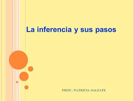 PROF.: PATRICIA SALFATE