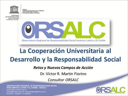 La Cooperación Universitaria al Desarrollo y la Responsabilidad Social