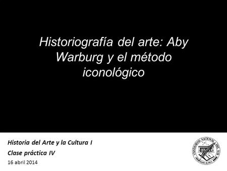 Historiografía del arte: Aby Warburg y el método iconológico