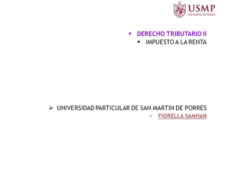 UNIVERSIDAD PARTICULAR DE SAN MARTIN DE PORRES