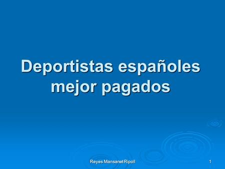 Deportistas españoles mejor pagados