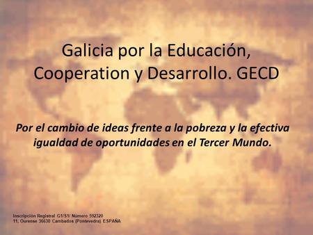 Galicia por la Educación, Cooperation y Desarrollo. GECD