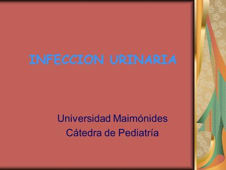 Universidad Maimónides Cátedra de Pediatría