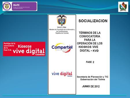 SOCIALIZACION Secretaría de Planeación y TIC Gobernación del Tolima.