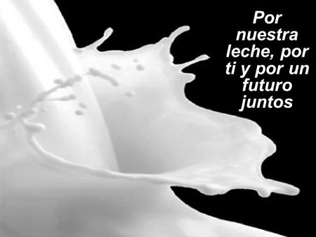 Por nuestra leche, por ti y por un futuro juntos.
