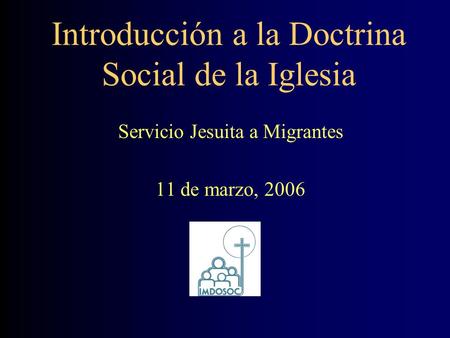 Introducción a la Doctrina Social de la Iglesia