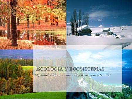 Ecología y ecosistemas