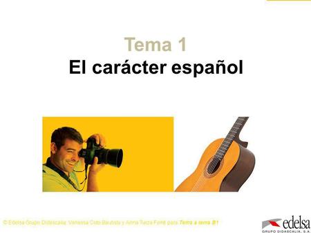 Tema 1 El carácter español