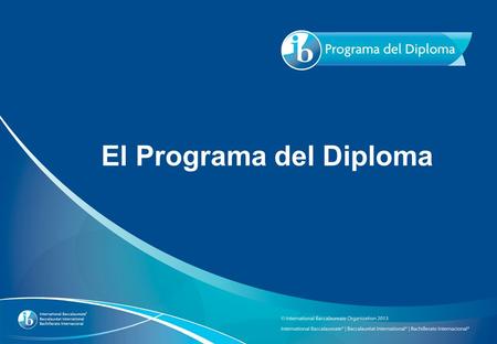 el Programa del Diploma