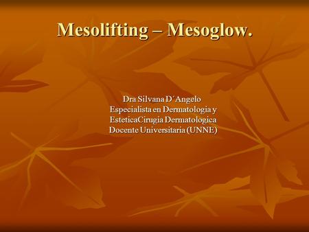 Mesolifting – Mesoglow.