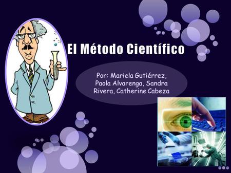 El Método Científico Por: Mariela Gutiérrez, Paola Alvarenga, Sandra Rivera, Catherine Cabeza.