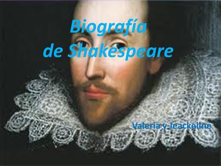 Biografía de Shakespeare