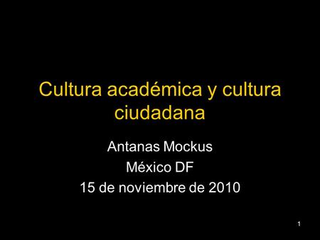 Cultura académica y cultura ciudadana