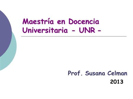 Maestría en Docencia Universitaria - UNR -