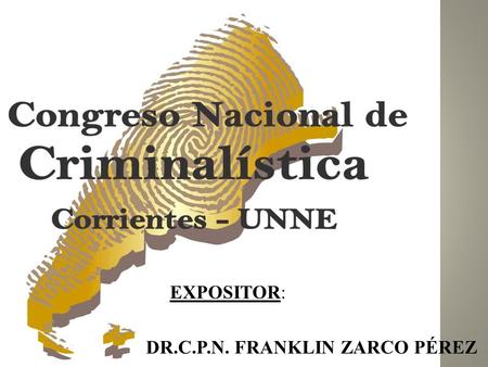 EXPOSITOR: DR.C.P.N. FRANKLIN ZARCO PÉREZ.