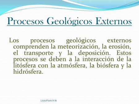 Procesos Geológicos Externos
