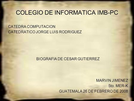 COLEGIO DE INFORMATICA IMB-PC