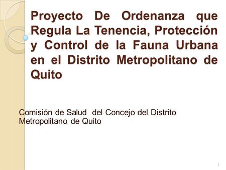Comisión de Salud del Concejo del Distrito Metropolitano de Quito