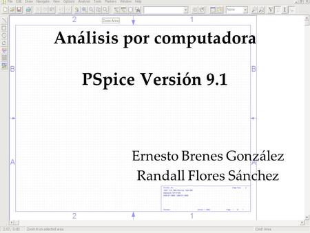 Análisis por computadora PSpice Versión 9.1