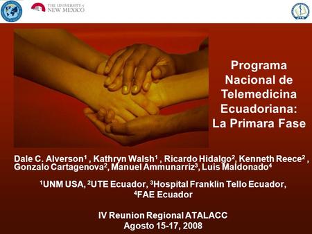 Programa Nacional de Telemedicina Ecuadoriana: La Primara Fase