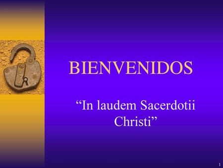 “In laudem Sacerdotii Christi”