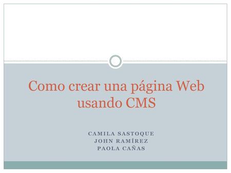 Como crear una página Web usando CMS