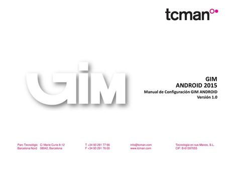 Manual de Configuración GIM ANDROID Versión 1.0