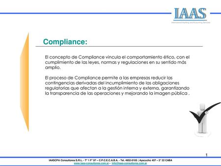 IAAS - Presentación Compliance: