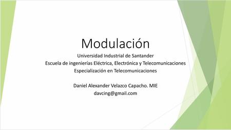 Modulación Universidad Industrial de Santander