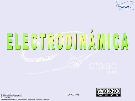 ELECTRODINÁMICA Curso 2014/15.