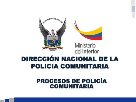 PROCESOS DE POLICÍA COMUNITARIA