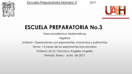 ESCUELA PREPARATORIA No.3