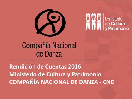 Rendición de Cuentas 2016 Ministerio de Cultura y Patrimonio